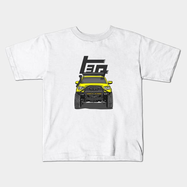 4Runner TRD Offroad adventures - Yellow Essential Kids T-Shirt by 4x4 Sketch